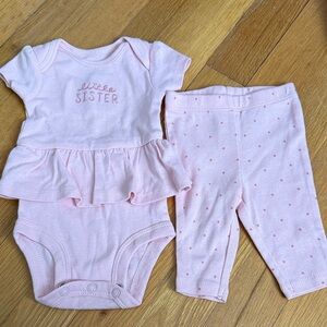 Carter's Light Pink Little Sister Set